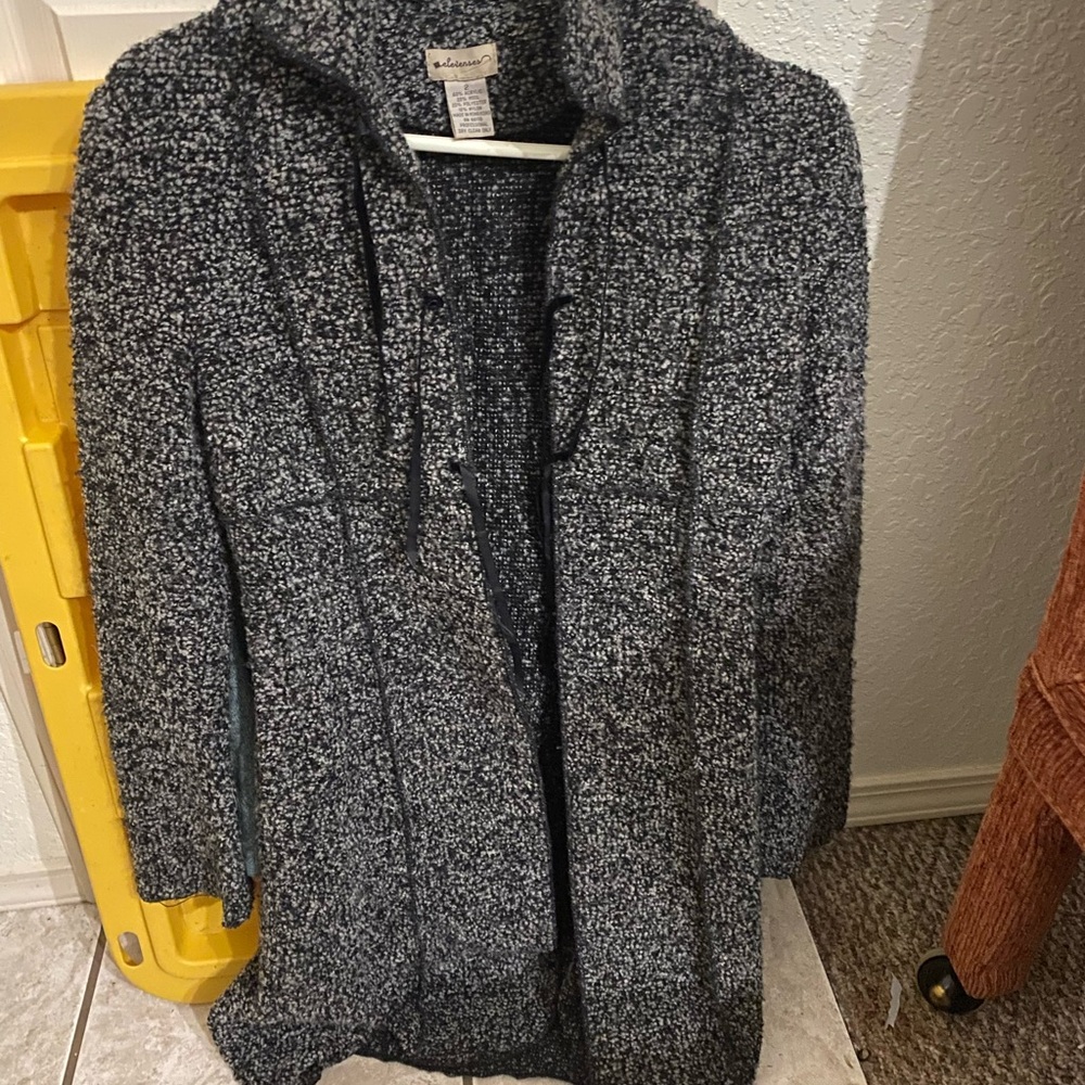 Elevenses Black and White Knit Cardigan